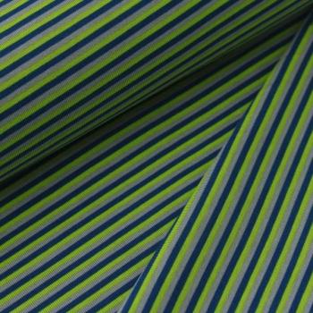 Baumwoll Jersey Streifen in Grün/Grau/Dunkelblau